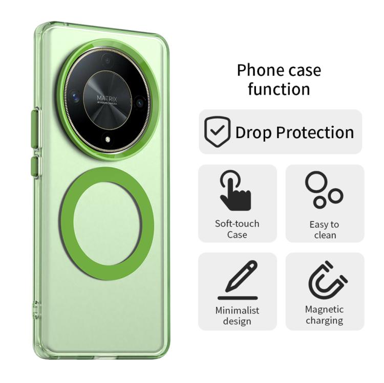 For Honor Magic6 Lite 5G Candy Magsafe PC Hybrid TPU Phone Case(Green)