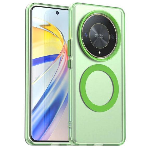 For Honor Magic6 Lite 5G Candy Magsafe PC Hybrid TPU Phone Case(Green)