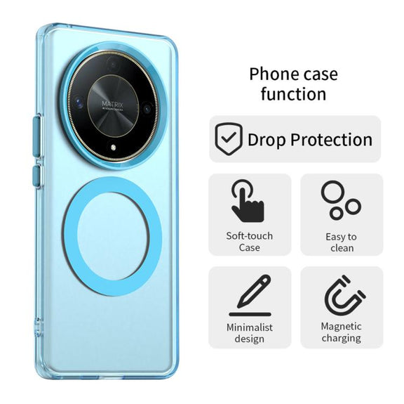 For Honor X9 Candy Magsafe PC Hybrid TPU Phone Case(Blue)