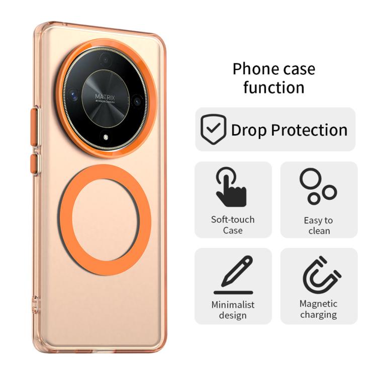 For Honor X50 Candy Magsafe PC Hybrid TPU Phone Case(Orange)