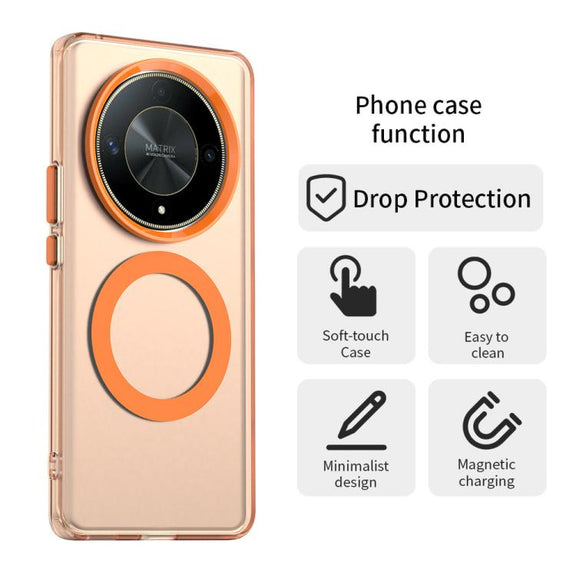 For Honor X50 Candy Magsafe PC Hybrid TPU Phone Case(Orange)