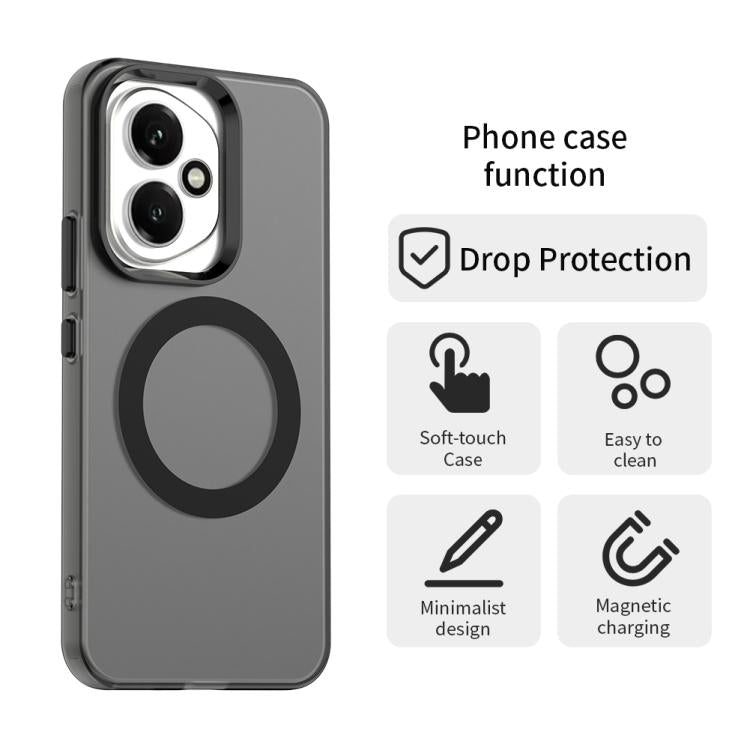 For Honor 400 Global 156.5mm Candy Magsafe PC Hybrid TPU Phone Case(Black)