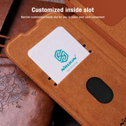 For Samsung Galaxy S24 FE 5G NILLKIN QIN Series Pro Sliding Camera Cover Design Leather Phone Case(Black)
