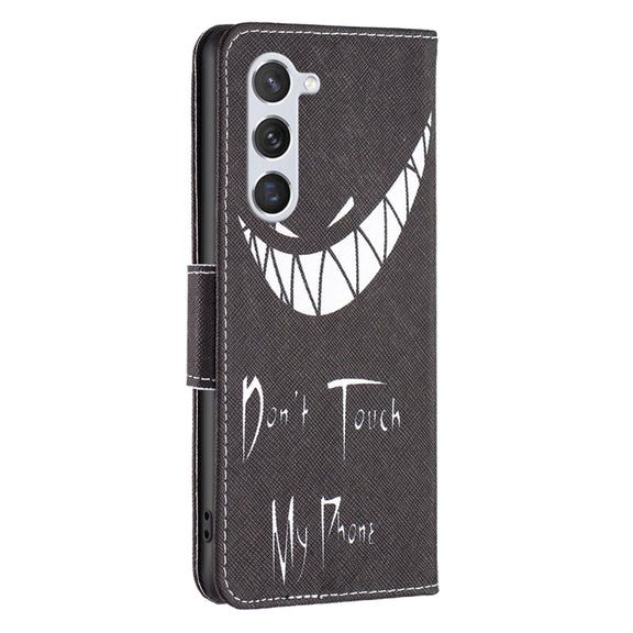 For Samsung Galaxy S25 5G Colored Drawing Pattern Leather Phone Case(Smirk)