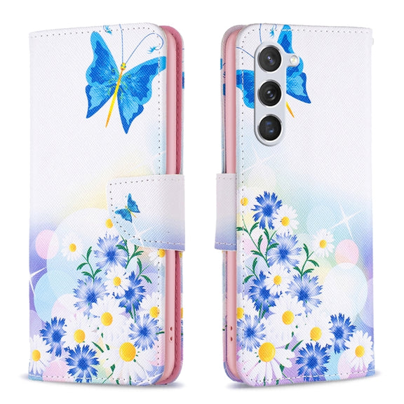 For Samsung Galaxy S25 5G Colored Drawing Pattern Leather Phone Case(Butterfly Love)