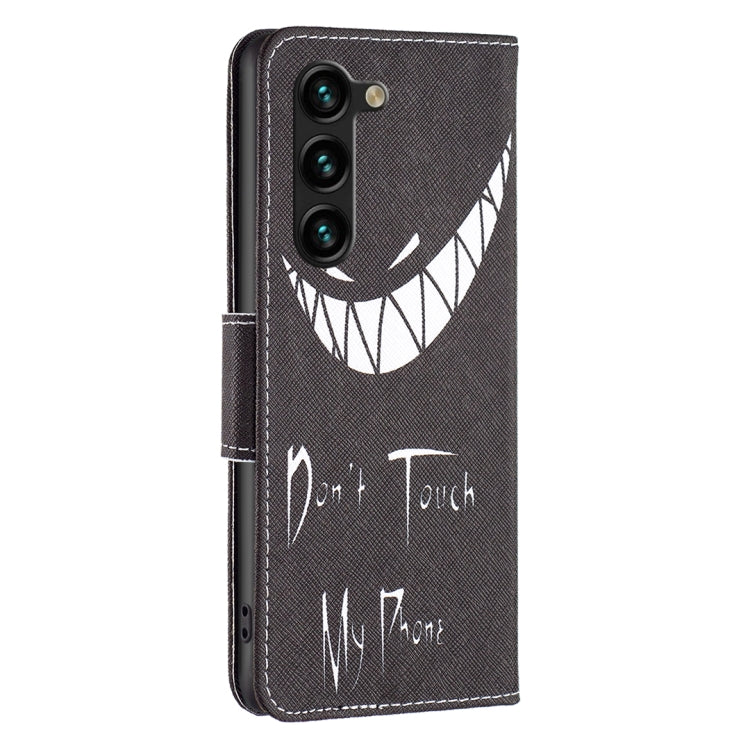 For Samsung Galaxy S25+ 5G Colored Drawing Pattern Leather Phone Case(Smirk)