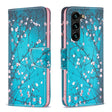 For Samsung Galaxy S25+ 5G Colored Drawing Pattern Leather Phone Case(Plum Blossom) - free shipping - PMC Jewellery - Order now!