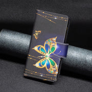For Samsung Galaxy S25+ 5G Colored Drawing Pattern Zipper Leather Phone Case(Big Butterfly)