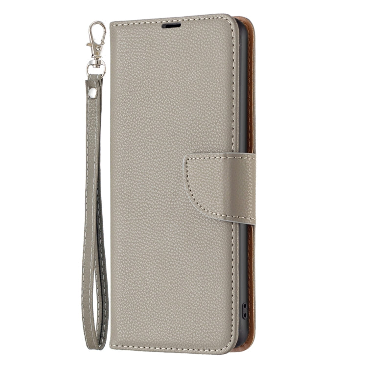 For Samsung Galaxy S25 5G Litchi Texture Pure Color Flip Leather Phone Case(Grey)