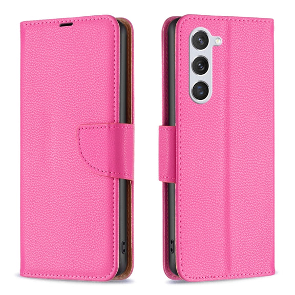For Samsung Galaxy S25 5G Litchi Texture Pure Color Flip Leather Phone Case(Rose Red)