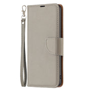 For Samsung Galaxy S25+ 5G Litchi Texture Pure Color Flip Leather Phone Case(Grey)