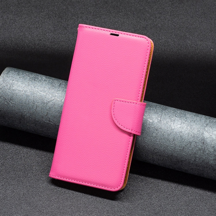 For Samsung Galaxy S25+ 5G Litchi Texture Pure Color Flip Leather Phone Case(Rose Red)