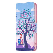 For Samsung Galaxy S25+ 5G Colored Drawing Pattern Leather Phone Case(Owl)