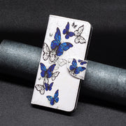 For Samsung Galaxy S25+ 5G Colored Drawing Pattern Leather Phone Case(Butterflies)
