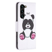 For Samsung Galaxy S25+ 5G Colored Drawing Pattern Leather Phone Case(Panda)