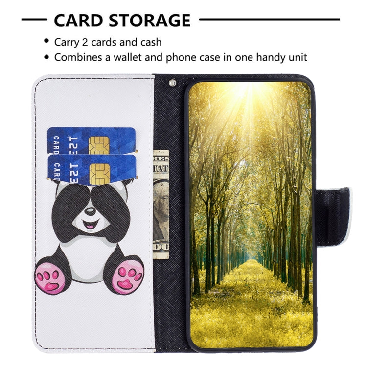 For Samsung Galaxy S25+ 5G Colored Drawing Pattern Leather Phone Case(Panda)