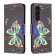 For Samsung Galaxy S25+ 5G Colored Drawing Pattern Leather Phone Case(Big Butterfly) - Galaxy S25+ 5G Tempered Glass by PMC Jewellery | Online Shopping South Africa | PMC Jewellery | Buy Now Pay Later Mobicred