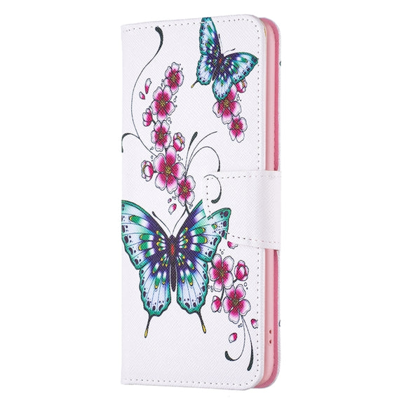 For Samsung Galaxy S25+ 5G Colored Drawing Pattern Leather Phone Case(Flowers Butterfly)