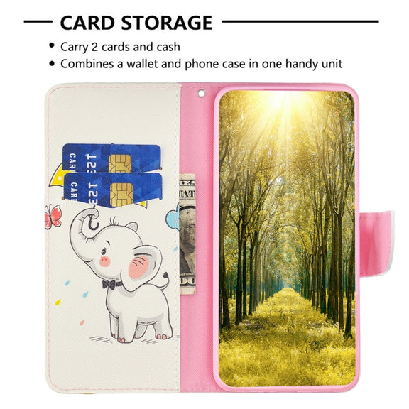 For Samsung Galaxy S25+ 5G Colored Drawing Pattern Leather Phone Case(Umbrella Elephant)
