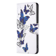 For Samsung Galaxy S25 5G Colored Drawing Pattern Leather Phone Case(Butterflies)