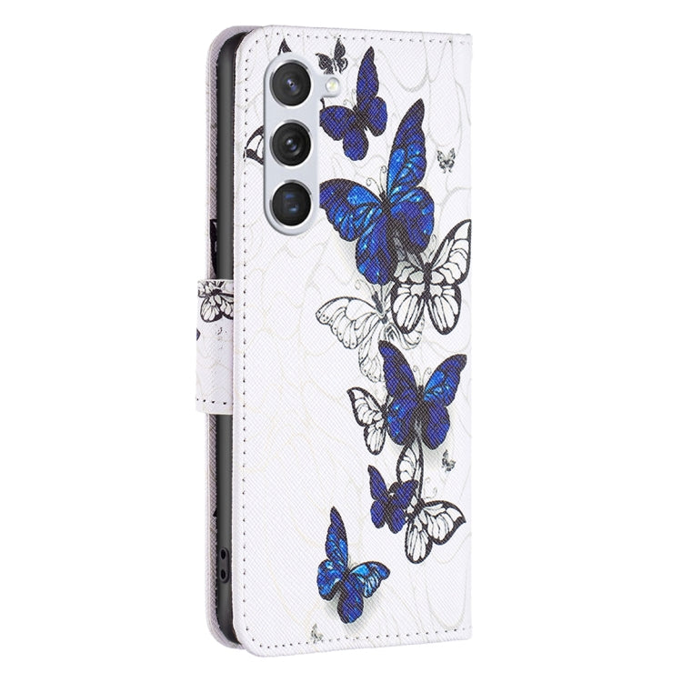 For Samsung Galaxy S25 5G Colored Drawing Pattern Leather Phone Case(Butterflies)
