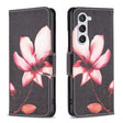 For Samsung Galaxy S25 5G Colored Drawing Pattern Leather Phone Case(Lotus) - free shipping - PMC Jewellery - Order now!