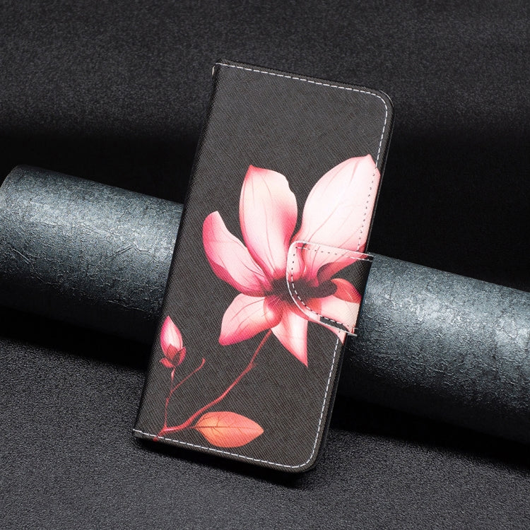 For Samsung Galaxy S25 5G Colored Drawing Pattern Leather Phone Case(Lotus)