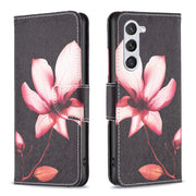 For Samsung Galaxy S25 5G Colored Drawing Pattern Leather Phone Case(Lotus)