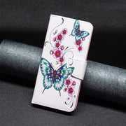 For Samsung Galaxy S25 5G Colored Drawing Pattern Leather Phone Case(Flowers Butterfly)