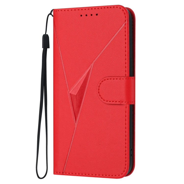 For Motorola Edge 5G 2024 Triangle Pattern Buckle Clasp Leather Phone Case(Red)