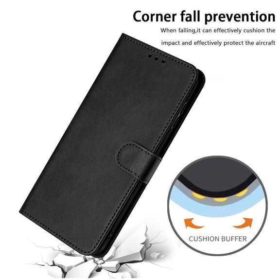 For Samsung Galaxy S25 Ultra 5G Solid Calf Texture Flip Leather Phone Case(Black)