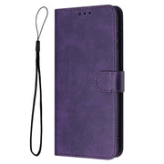 For Samsung Galaxy S25 Ultra 5G Solid Calf Texture Flip Leather Phone Case(Purple)