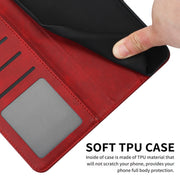 For Samsung Galaxy S25+ / S24+ 5G Solid Calf Texture Flip Leather Phone Case(Red)