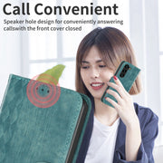 For Samsung Galaxy S25 5G Plaid Embossed Leather Phone Case(Green)