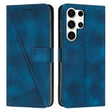 For Samsung Galaxy S25 Ultra 5G Dream Triangle Leather Phone Case with Lanyard(Blue) - free shipping - PMC Jewellery - Order now!