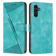 For Samsung Galaxy S25 / S24 5G Dream Triangle Leather Phone Case with Lanyard(Green)