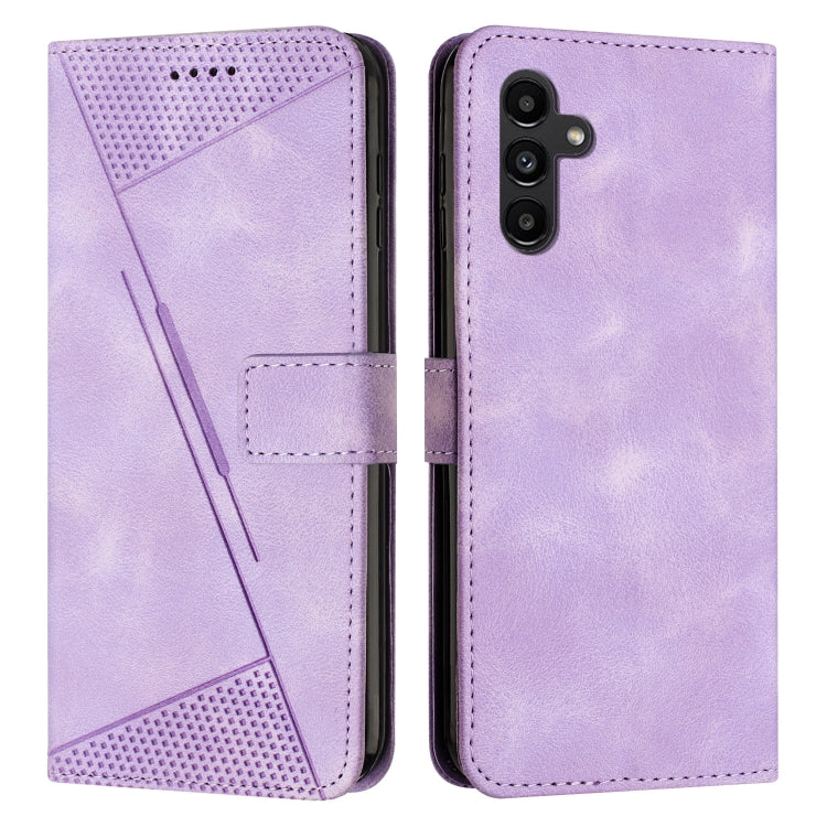 For Samsung Galaxy S25+ / S24+ 5G 5G Dream Triangle Leather Phone Case with Long Lanyard(Purple)