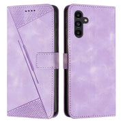 For Samsung Galaxy S25+ / S24+ 5G 5G Dream Triangle Leather Phone Case with Long Lanyard(Purple)