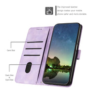 For Samsung Galaxy S25+ / S24+ 5G 5G Dream Triangle Leather Phone Case with Long Lanyard(Purple)