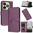 For Tecno Spark Go 2024 Triangle Pattern Buckle Clasp Leather Phone Case(Dark Purple) - Tecno Cases by PMC Jewellery | Online Shopping South Africa | PMC Jewellery | Buy Now Pay Later Mobicred