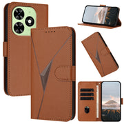 For Tecno Spark Go 2024 Triangle Pattern Buckle Clasp Leather Phone Case(Brown)
