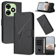 For Tecno Spark Go 2024 Triangle Pattern Buckle Clasp Leather Phone Case(Black) - Tecno Cases by PMC Jewellery | Online Shopping South Africa | PMC Jewellery | Buy Now Pay Later Mobicred