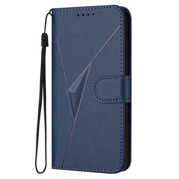 For Tecno Spark Go 2024 Triangle Pattern Buckle Clasp Leather Phone Case(Royal Blue)