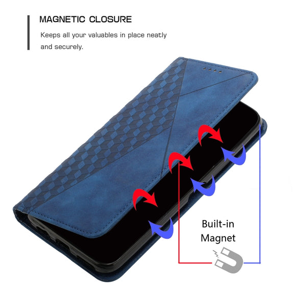 For Samsung Galaxy S25 Ultra 5G Diamond Splicing Skin Feel Magnetic Leather Phone Case(Blue)