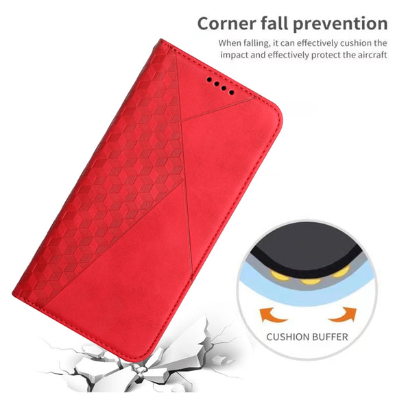 For Samsung Galaxy S25 Ultra 5G Diamond Splicing Skin Feel Magnetic Leather Phone Case(Red)