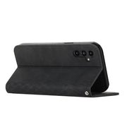 For Samsung Galaxy S25+ / S24+ 5G Diamond Splicing Skin Feel Magnetic Leather Phone Case(Black)