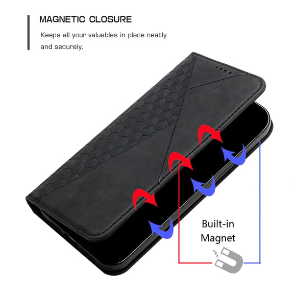 For Samsung Galaxy S25+ / S24+ 5G Diamond Splicing Skin Feel Magnetic Leather Phone Case(Black)