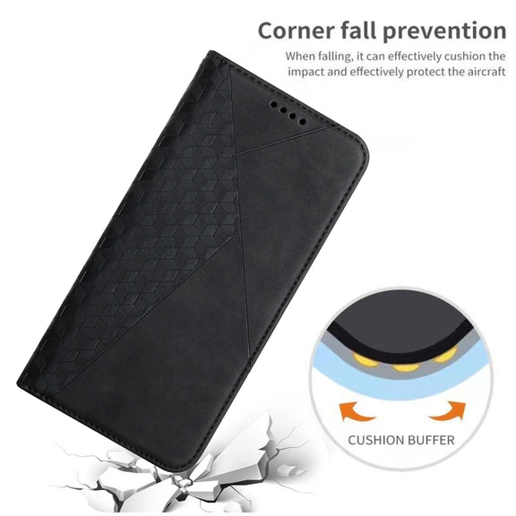 For Samsung Galaxy S25+ / S24+ 5G Diamond Splicing Skin Feel Magnetic Leather Phone Case(Black)