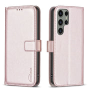 For Samsung Galaxy S25 Ultra 5G Magnetic Buckle Leather Phone Case(Gold)