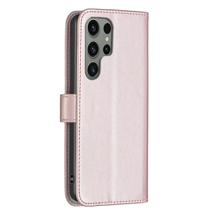 For Samsung Galaxy S25 Ultra 5G Magnetic Buckle Leather Phone Case(Gold)